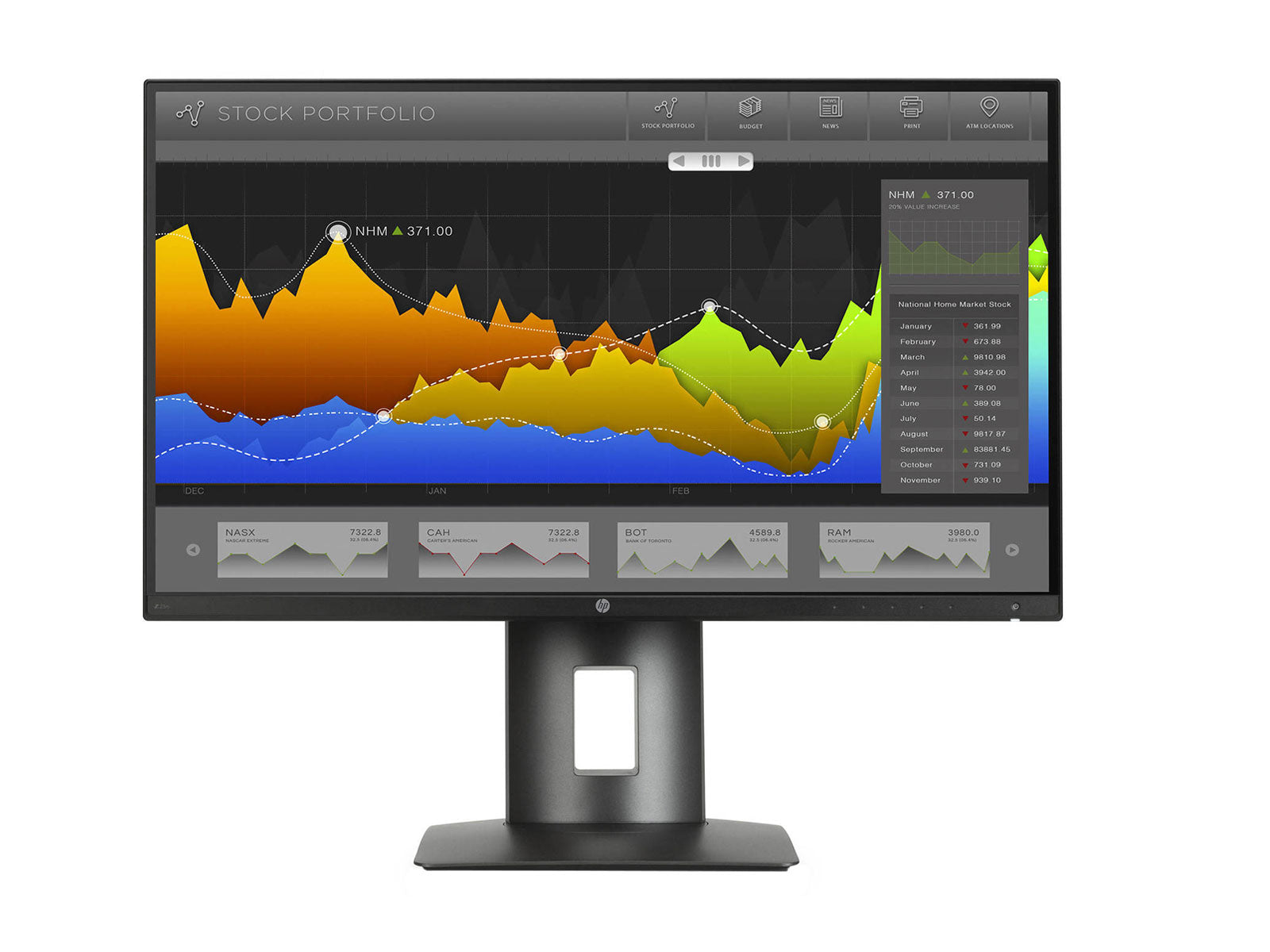 HP Z25n 25" WQHD 2560 x 1440 IPS Display Monitor (K7C01A8#ABA) Monitors.com 