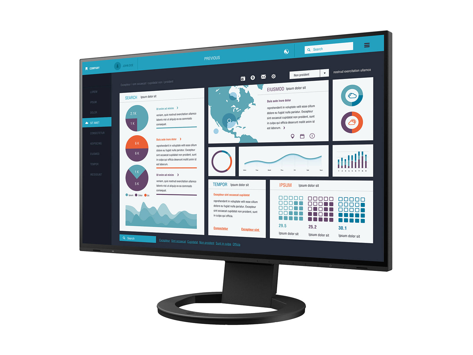 Eizo FlexScan EV2495 1920 x 1200 24" Color LED Display Monitor (EV2495FX-BK) Monitors.com 