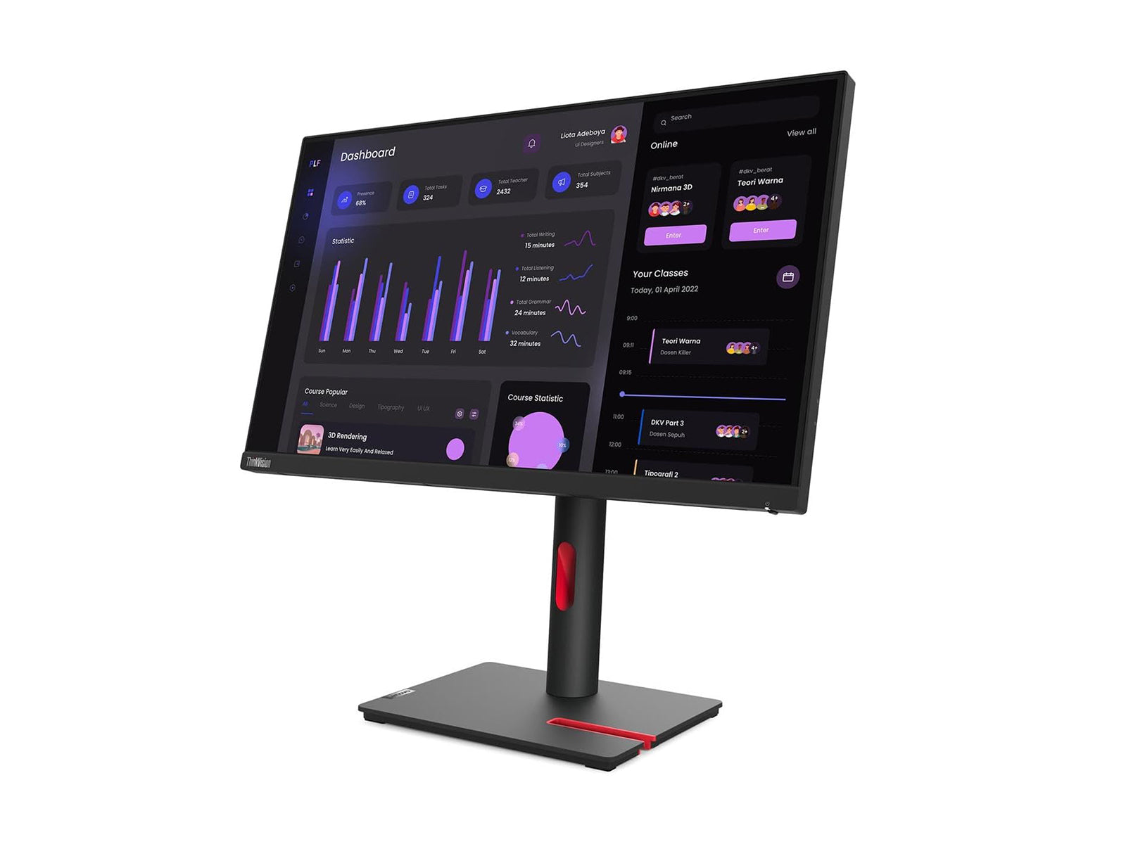 Lenovo ThinkVision T24i-30 24" Full HD 1920 x 1080 LED Display Monitor